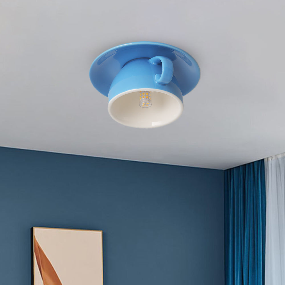 Bedroom And Living Rooms Flush Ceramic Ceiling Light Luna